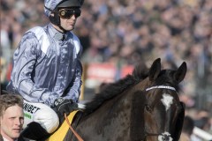 SANTINI AND NICO DE BOINVILLE PARADE BEFORE FINISHING SECOND IN GOLD CUP.CHELTENHAM 13-3-20.Photo © George Selwyn +44 (0)7967 030722116 Wellington Parade Kent UK CT14 8AF.