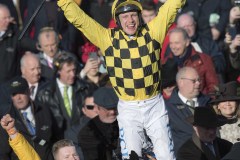 AL BOUM PHOTO AND PAUL TOWNEND ARE LED IN AFTER WINNING GOLD CUP.CHELTENHAM 13-3-20.Photo © George Selwyn +44 (0)7967 030722116 Wellington Parade Kent UK CT14 8AF.