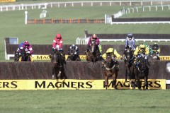 AL BOUM PHOTO (RIGHT, LANDS OVER THE LAST WITH LOSTINTRANSLATION WITH SANTINI (SECOND) FROM RIGHT.CHELTENHAM 13-3-20.Photo © George Selwyn +44 (0)7967 030722116 Wellington Parade Kent UK CT14 8AF.