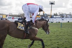 GOSHEN AND JAMIE MOORE CRASH OUT AT FINAL FLIGHT WITH RACE AT THEIR MERCY.CHELTENHAM 13-3-20.Photo © George Selwyn +44 (0)7967 030722116 Wellington Parade Kent UK CT14 8AF.