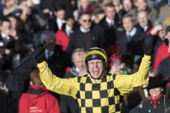 AL BOUM PHOTO AND PAUL TOWNEND ARE LED IN AFTER WINNING GOLD CUP.CHELTENHAM 13-3-20.Photo © George Selwyn +44 (0)7967 030722116 Wellington Parade Kent UK CT14 8AF.