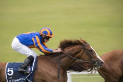 Love and Ryan Moore racing round Tattenham Corner close up on way to winning Oaks.Epsom 4-7-20.Photo © George Selwyn +44 (0)7967 030722116 Wellington Parade Kent UK CT14 8AF.