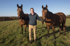 ROB SPEERS HOLDING MARES BOUGHT RECENTLY AT TATTSOLD MILL STUDCHIPPENHAM NR NWMARKET 6-2-20.Photo © George Selwyn +44 (0)7967 030722116 Wellington Parade Kent UK CT14 8AF.