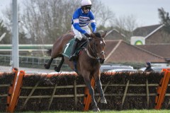 SOLO (H.COBDEN) IS CLEAR JUMPING THE LAST ON WAY TO WINNING.22-2-20.Photo © George Selwyn +44 (0)7967 030722116 Wellington Parade Kent UK CT14 8AF.