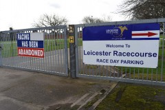 SIGNS OUTSIDE TRACK.LEICESTER RACEOURSE 25-2-20.©George Selwyn  07967 030722 email: george@georgeselwyn.co.uk Vat no:3308110 05